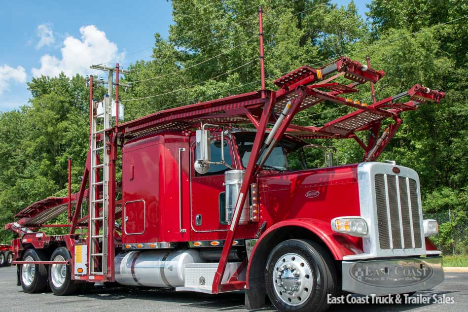 Car Hauler Tractor 2014 Peterbilt 388 In Radiant Fire Stock 10561U