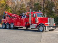 13851N Red 2023 Peterbilt_389 Jerr-Dan 60-Ton Heavy Wrecker