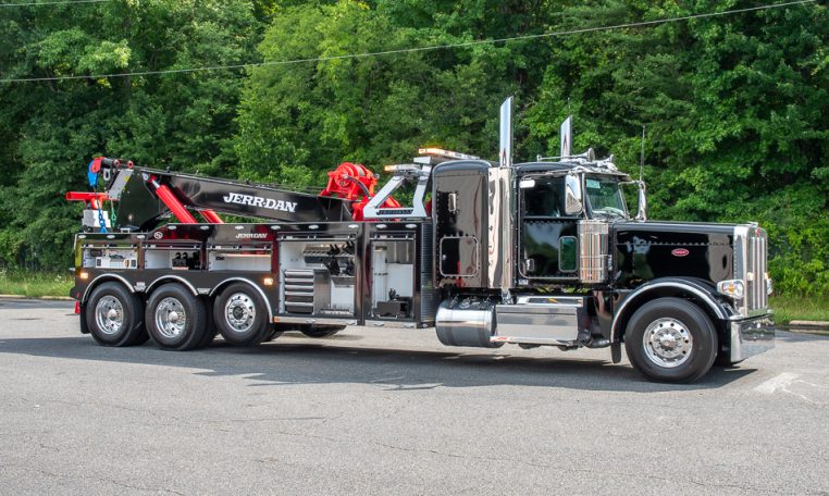 2023 Peterbilt 389 & Jerr-Dan JBF 50 Ton Integrated Heavy Wrecker in Black - Stock#14152N