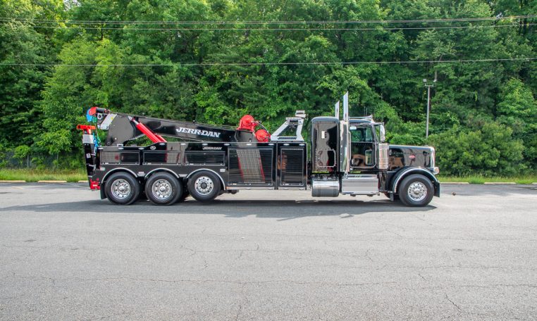 2023 Peterbilt 389 & Jerr-Dan JBF 50 Ton Integrated Heavy Wrecker in Black - Stock#14152N