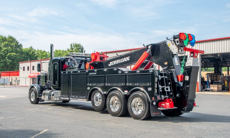 2023 Peterbilt 389 & Jerr-Dan JBF 50 Ton Integrated Heavy Wrecker in Black - Stock#14152N