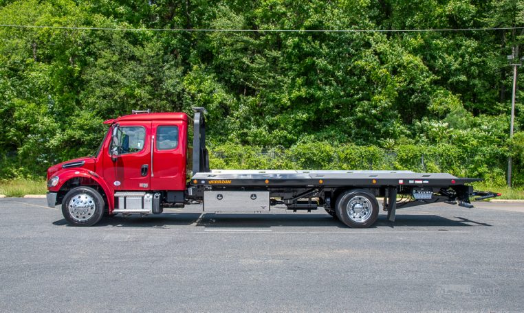 2024 Freightliner M2 Extended Cab & Jerr-Dan 22x102 SRR6T-LPW w- Auto Grids in Legendary Red - Stock#14076N