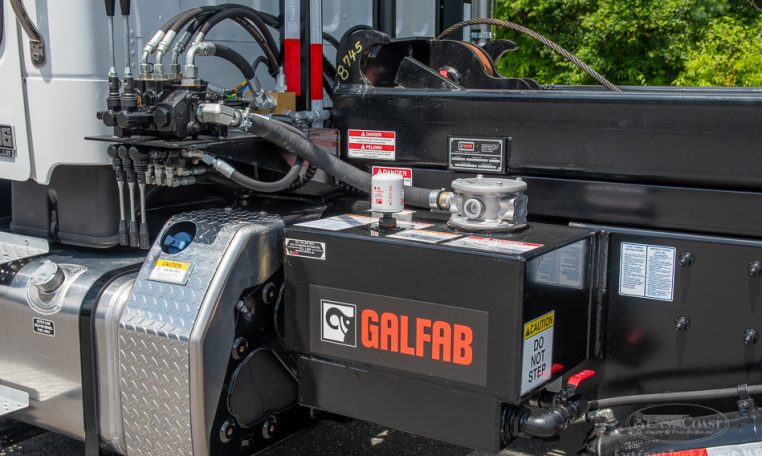 2025 Freightliner M2 with Galfab 30K Outside Rail Hoist in White