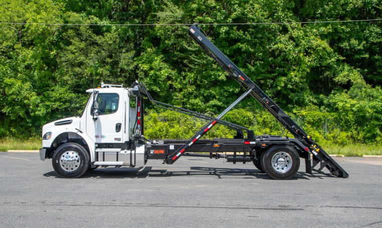 2025 Freightliner M2 with Galfab 30K Outside Rail Hoist in White