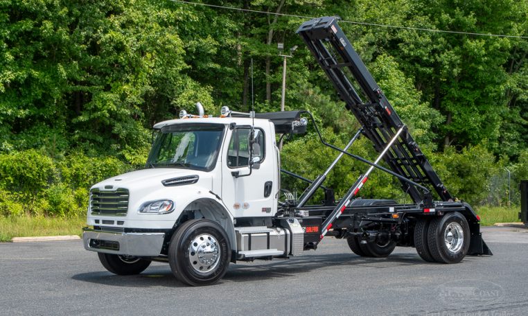 2025 Freightliner M2 with Galfab 30K Outside Rail Hoist in White