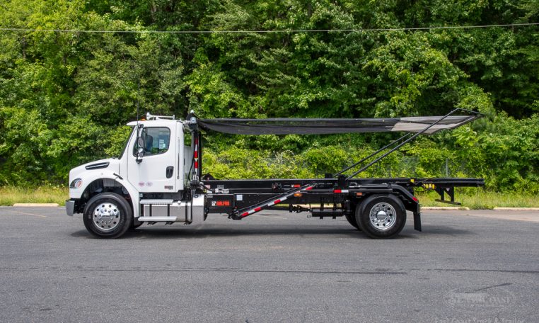 2025 Freightliner M2 with Galfab 30K Outside Rail Hoist in White