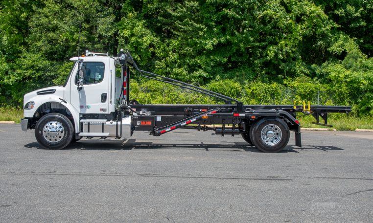 2025 Freightliner M2 with Galfab 30K Outside Rail Hoist in White