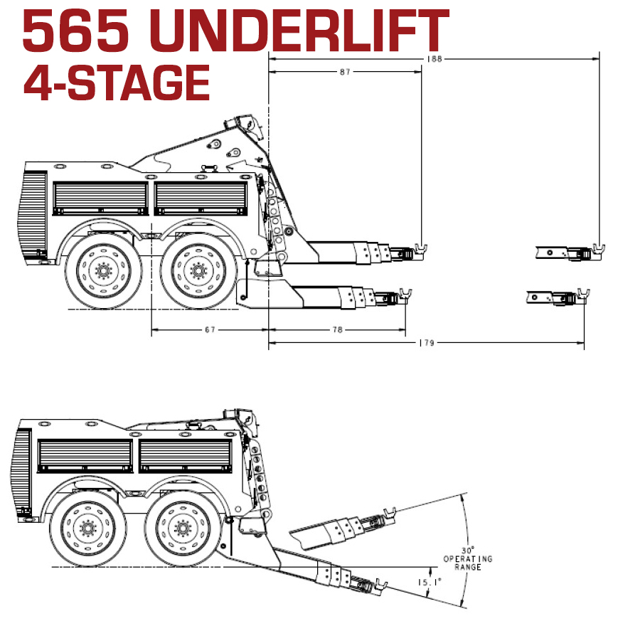 Jerr-Dan 565 4-stage underlift